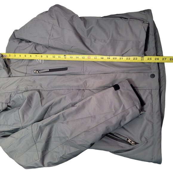 Women's Waterproof Sky Jacket Windproof Hooded Raincoat For Winter  Gray Large - Picture 12 of 16